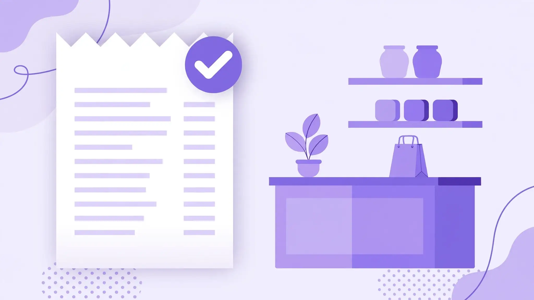 Illustration of generating a professional business receipt online