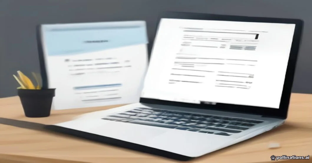 A clean, single-column ATS-friendly resume on a laptop screen next to a job application