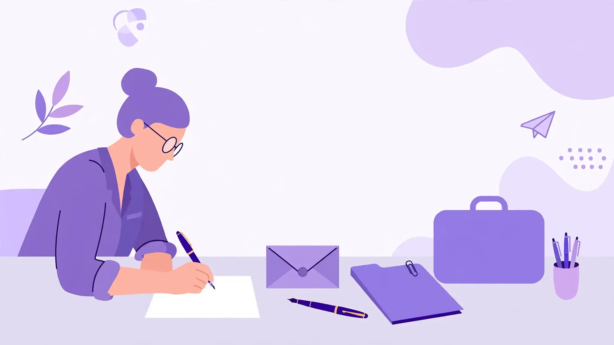 Illustration of writing a professional cover letter for a job application