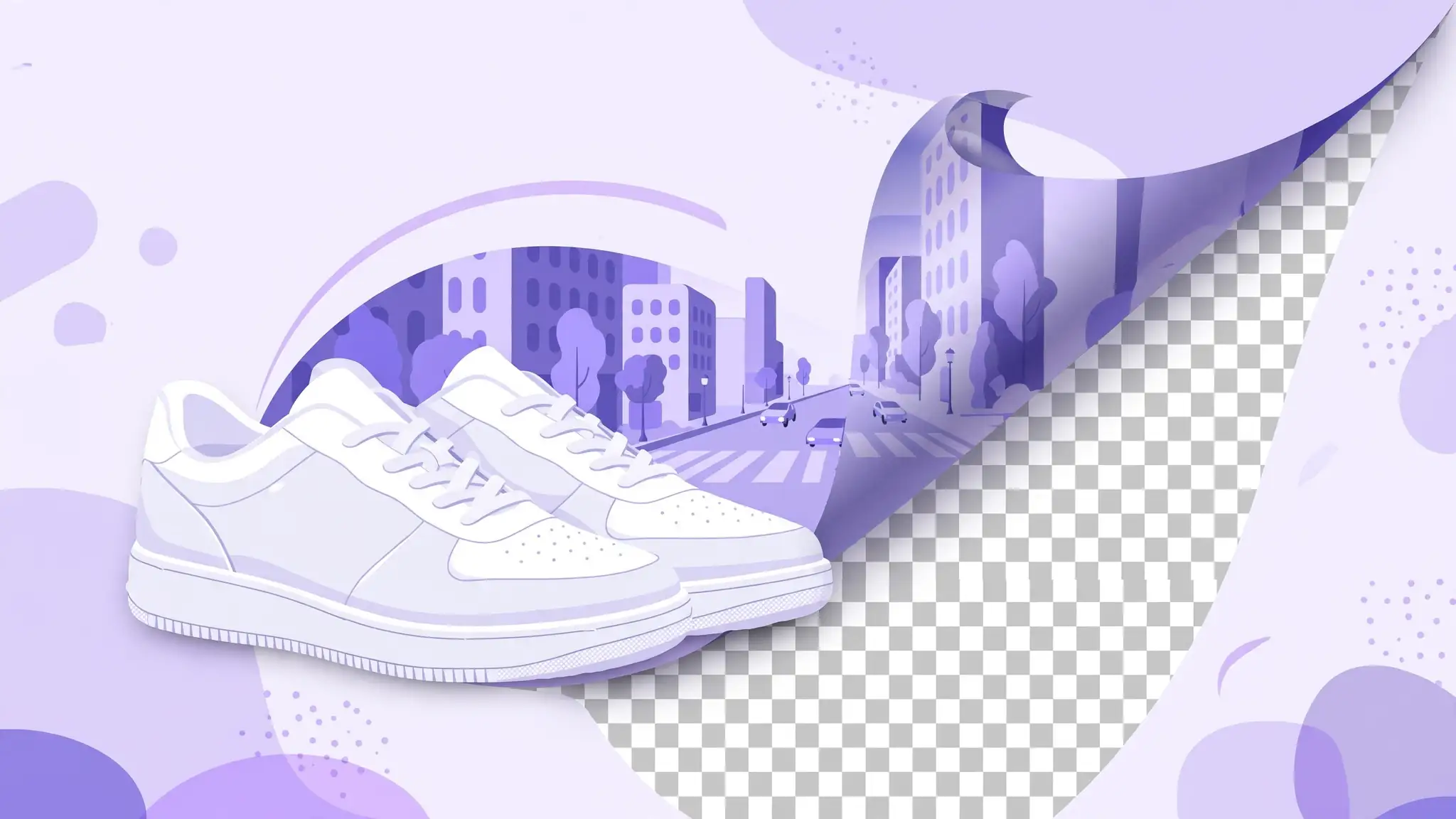 Background remover peeling the background away from a product photo to reveal transparency