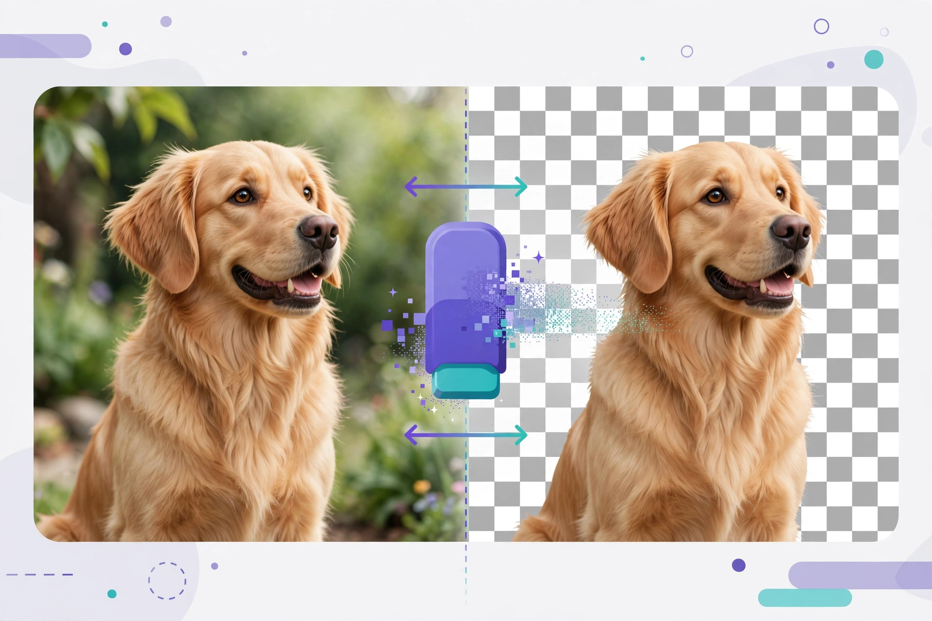 Side-by-side comparison of background removal tools with a free no-watermark result